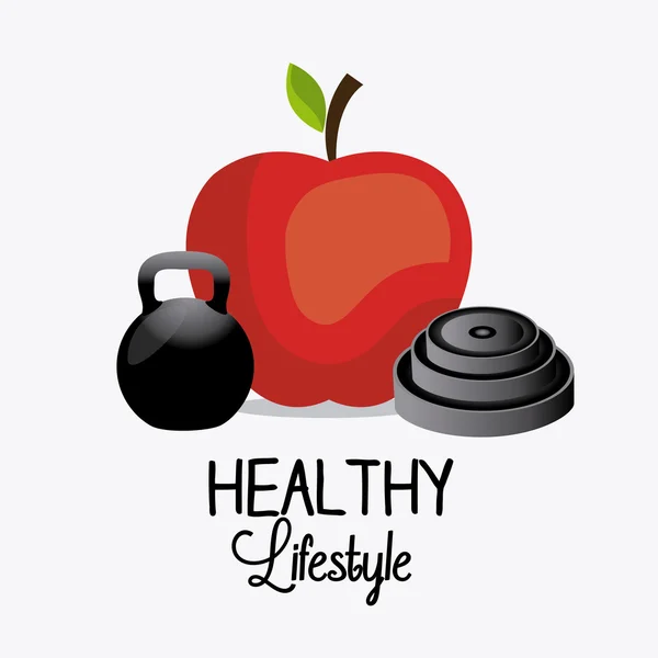 Healthy lifestyle design. — Stock Vector