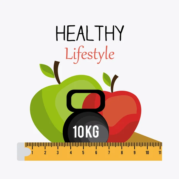 Healthy lifestyle design. — Stock Vector