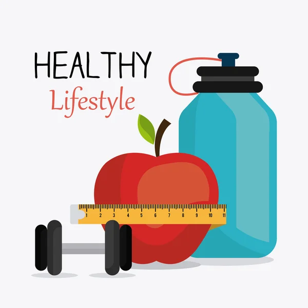 Healthy lifestyle design. — Stock Vector