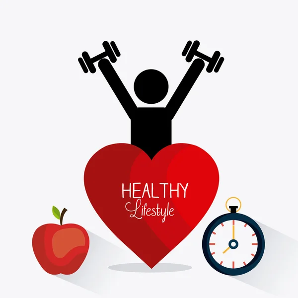 Healthy lifestyle design. — Stock Vector