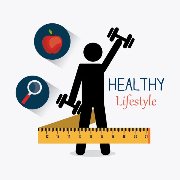 Healthy lifestyle design. — Stock Vector