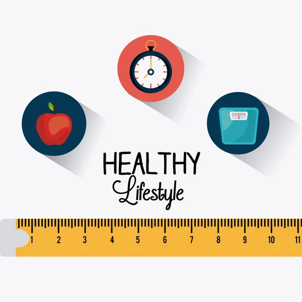 Healthy lifestyle design. — Stock Vector