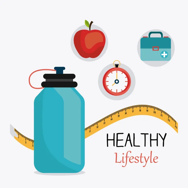 Healthy lifestyle design. — Stock Vector