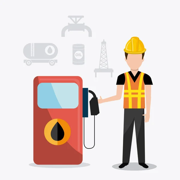 Projeto da indústria petrolífera . —  Vetores de Stock