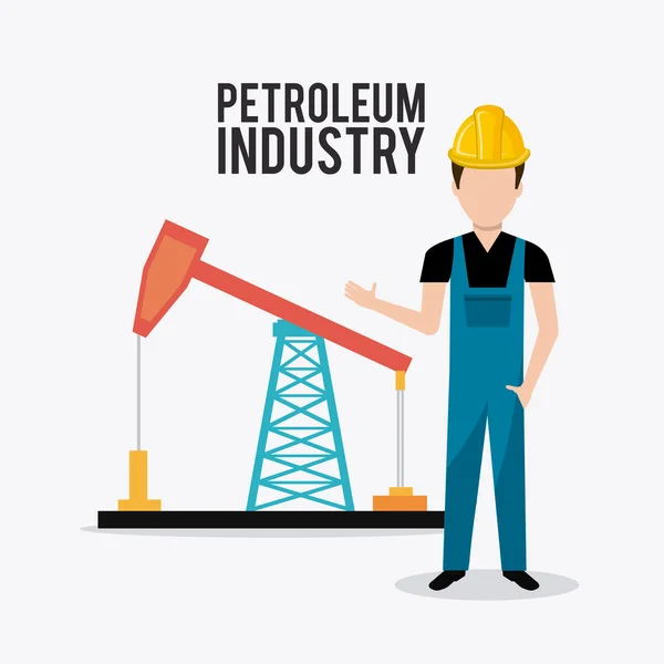 Petroleumsindustridesign. — Stock vektor