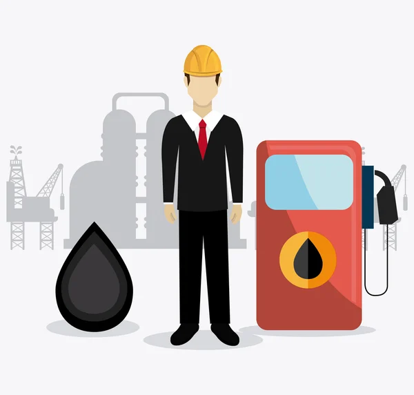 Petroleum industry design. — Stock Vector