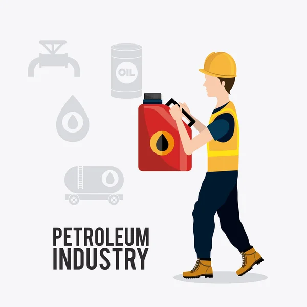 Diseño de la industria petrolera . — Vector de stock