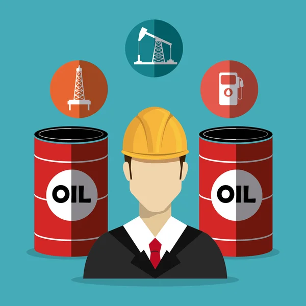 Petroleum industry design. — Stock Vector