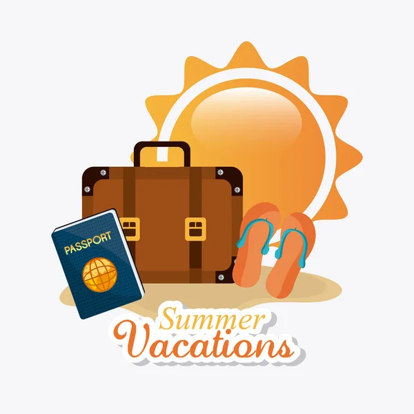 Summer vacations digital design — ストックベクタ