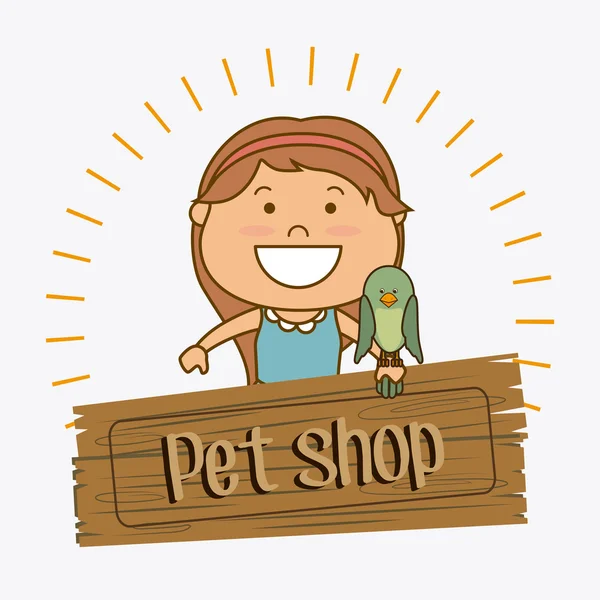 Pet shop tasarım. — Stok Vektör