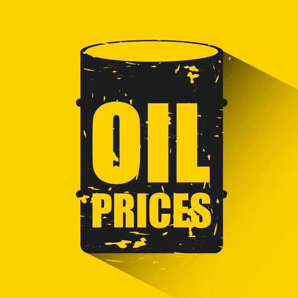 Diseño de precios del petróleo — Vector de stock