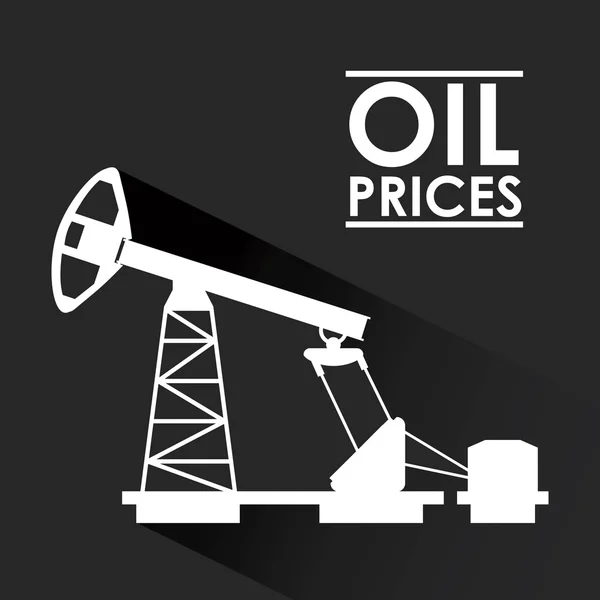 Diseño de precios del petróleo — Vector de stock