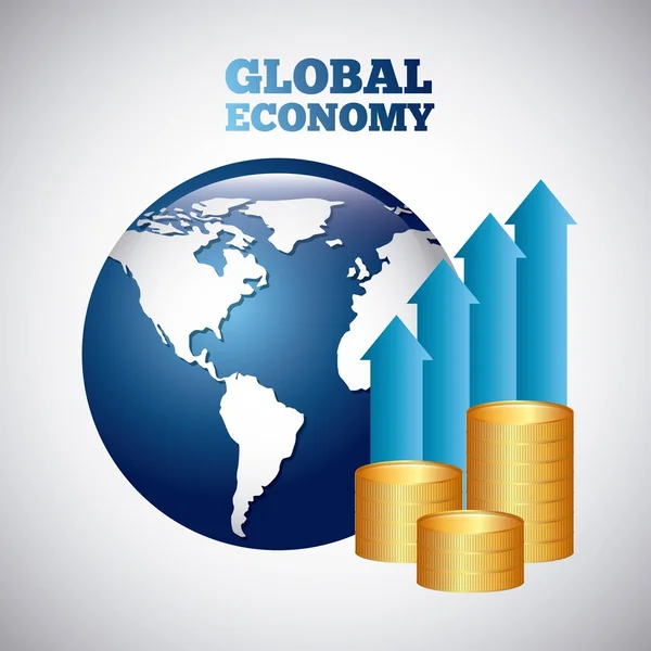 Concepção da economia global — Vetor de Stock