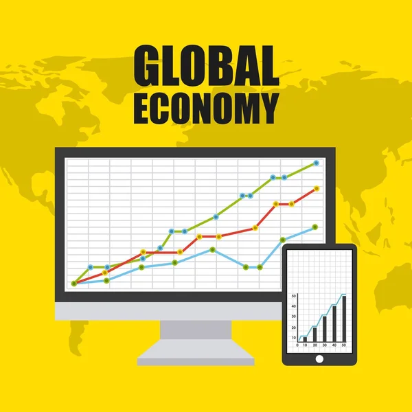 Conception de l'économie mondiale — Image vectorielle