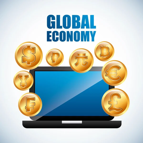 Concepção da economia global — Vetor de Stock