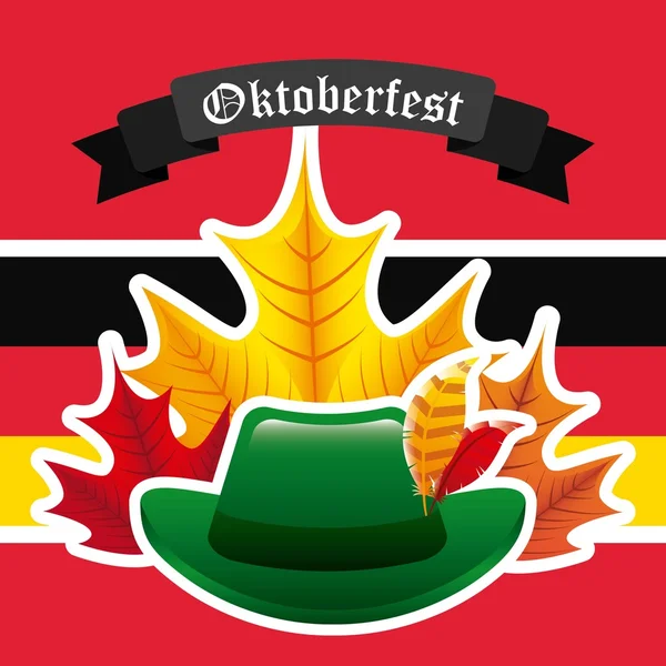 Bienvenido Oktoberfest diseño — Vector de stock