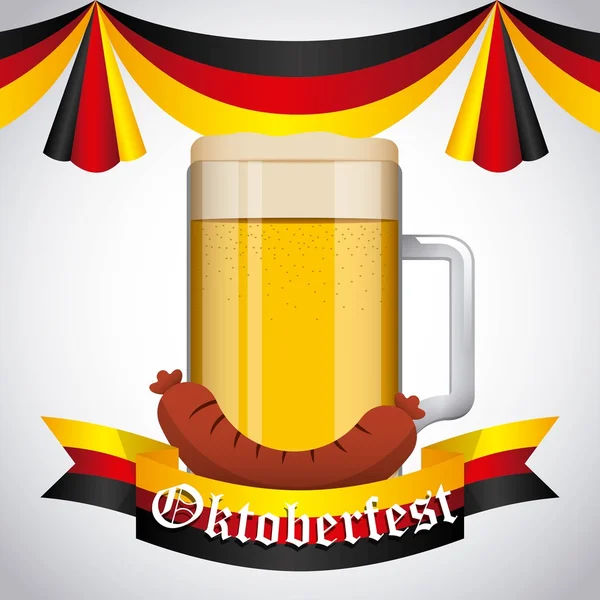 Welkom Oktoberfest ontwerp — Stockvector