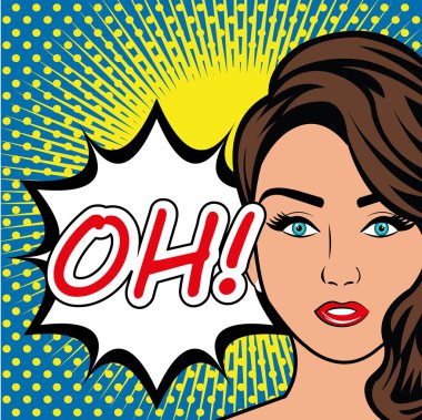 Pop art karikatür grafik