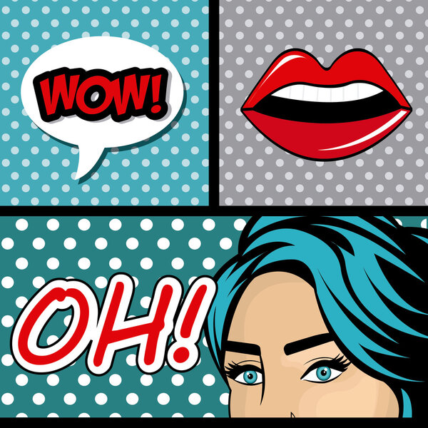 Pop art cartoon graphics