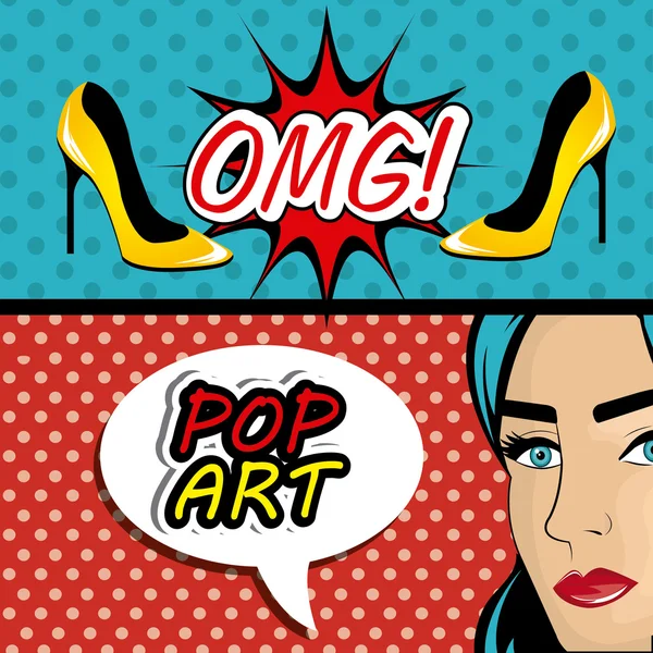 Pop art γραφικά καρτούν — Διανυσματικό Αρχείο