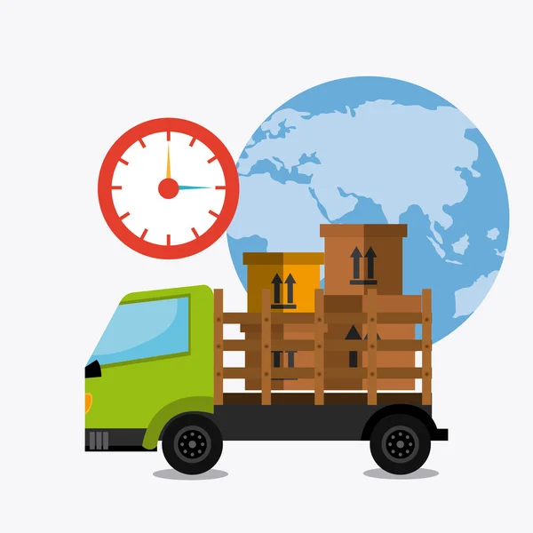 Levering, transport en logistiek bedrijf — Stockvector