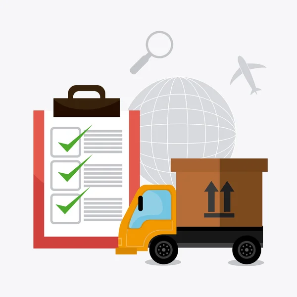 Negócios de entrega, transporte e logística — Vetor de Stock