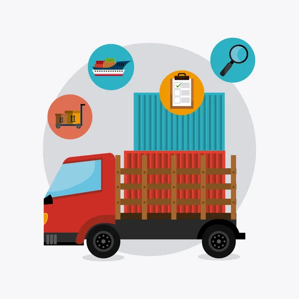 Delivery,transport and logistics business — Stock Vector