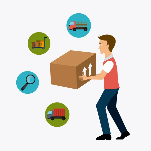 交货、 运输和物流业务 — 图库矢量图片