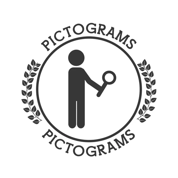 Pictograms human silhouettes — Stock Vector