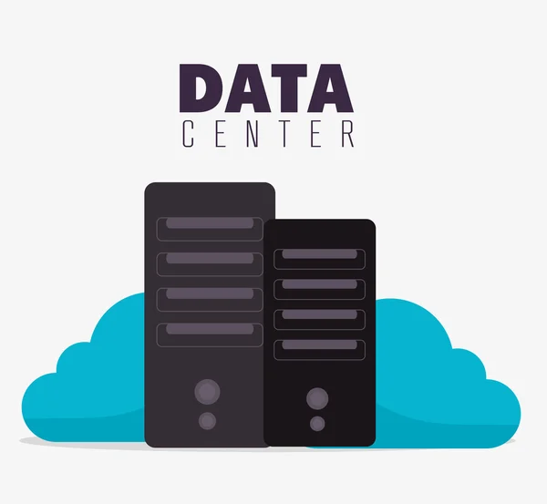 Datacenter en hosting — Stockvector