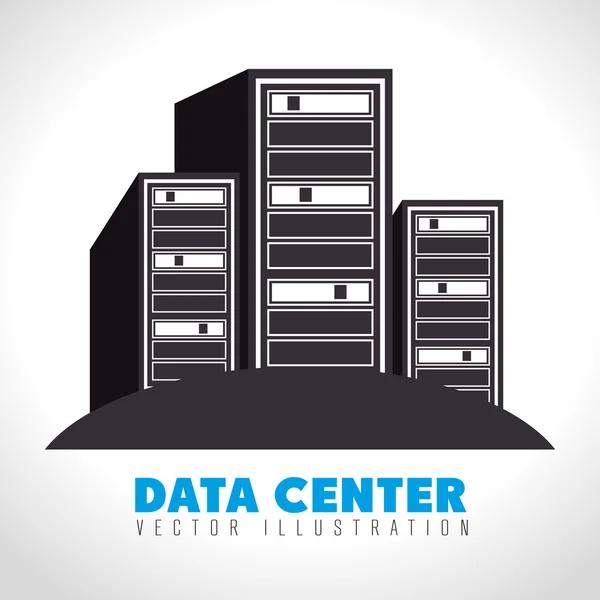 Центр обработки данных и хостинг — стоковый вектор