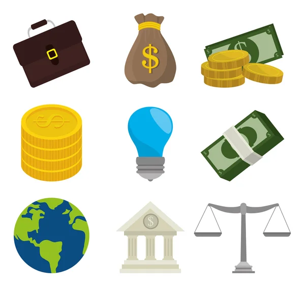 Business, money and global economy — Stock Vector