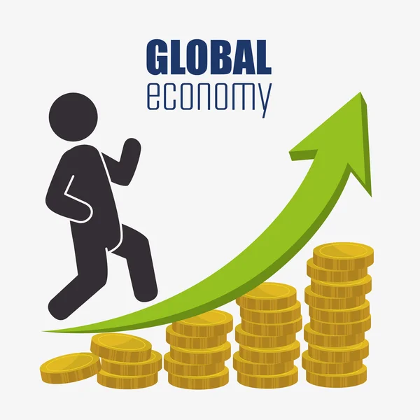 Negocios, dinero y economía global — Archivo Imágenes Vectoriales