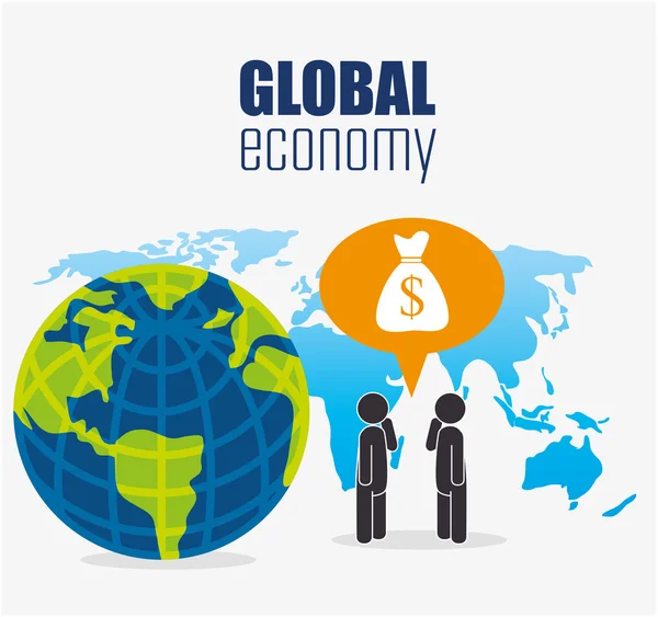Business, pengar och global ekonomi — Stock vektor