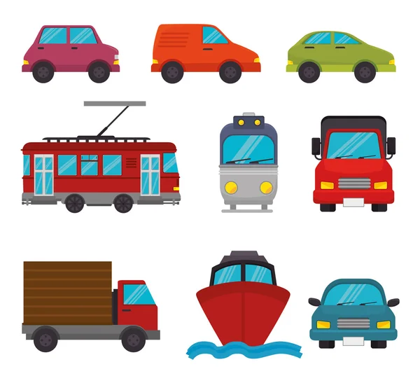 Vervoer en voertuigen — Stockvector