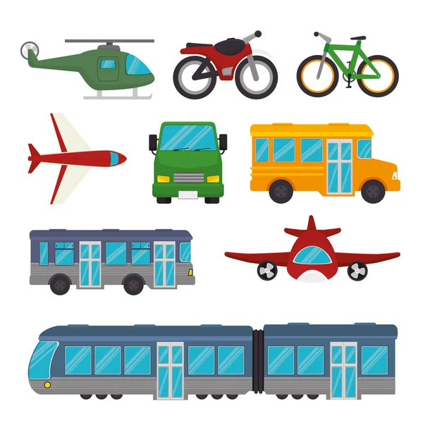 Transport and vehicles — Stock Vector