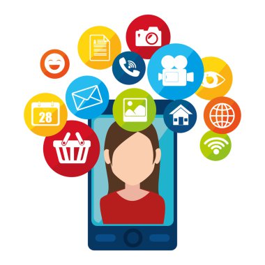 Sosyal medya ve eğlence grafik tasarım