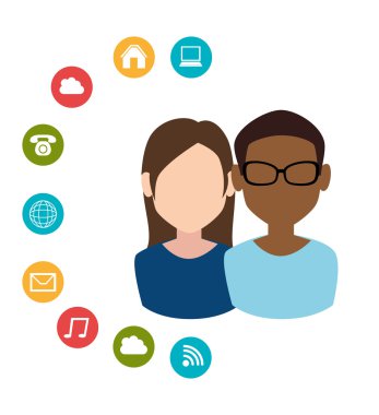 Sosyal medya eğlence grafik tasarım