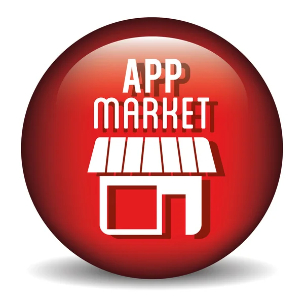 E komerce a trh mobilní aplikace design. — Stockový vektor