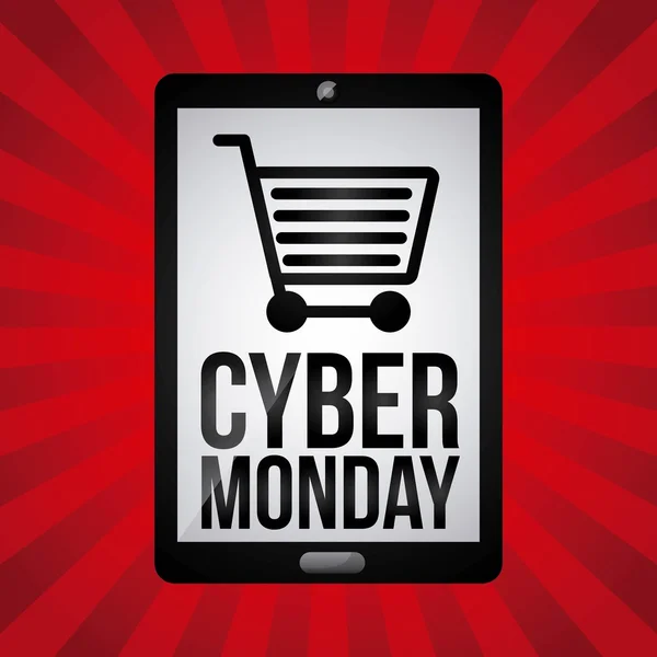 Cyber segunda-feira lida design — Vetor de Stock