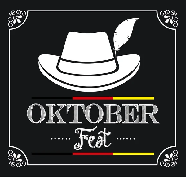 Bienvenido Oktoberfest diseño — Archivo Imágenes Vectoriales