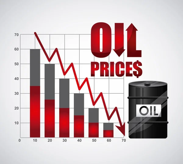 Oil prices design — Stock Vector