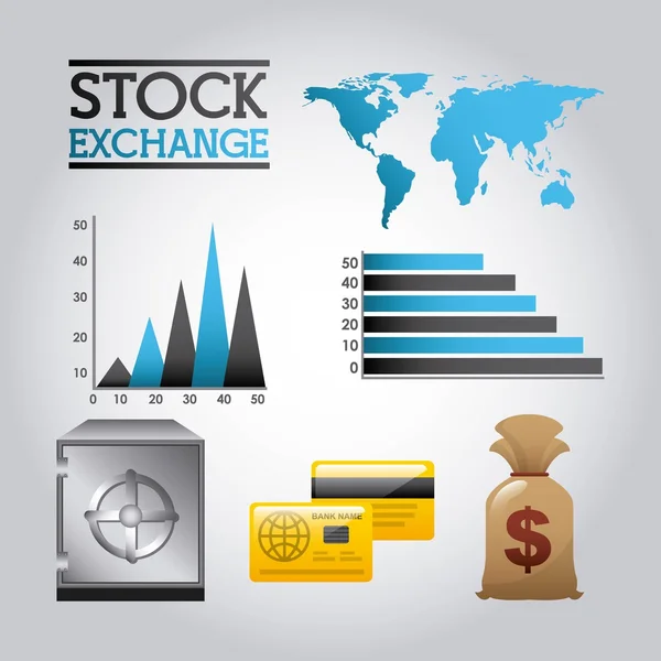 Stock exchange design — Stock Vector