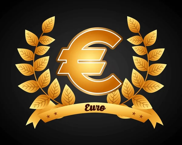 Euro symbol design — Stock Vector