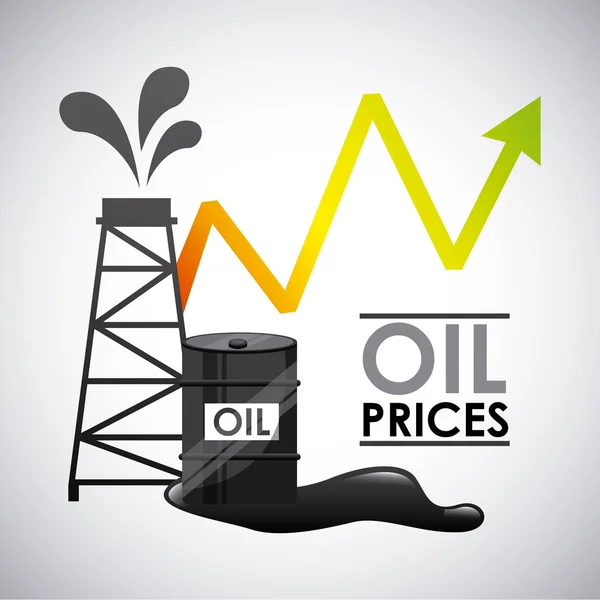 Gestaltung der Ölpreise — Stockvektor