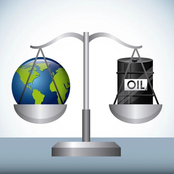 Проектирование цен на нефть — стоковый вектор