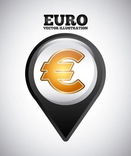 Euro symbol design — Stock Vector