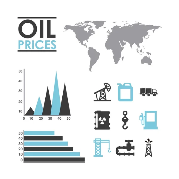 Oil prices  design — Stock Vector