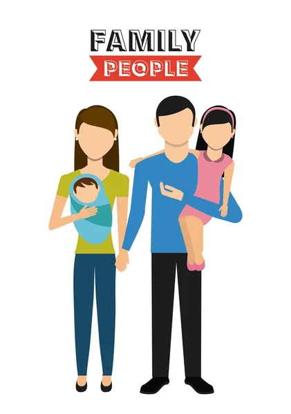 Familia diseño de personas — Vector de stock