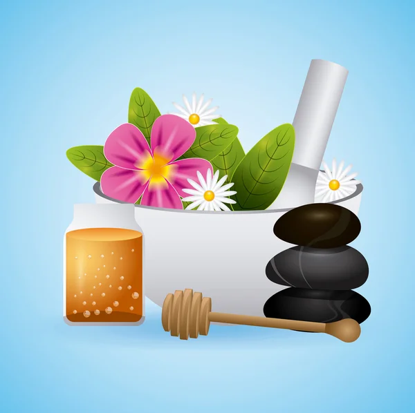 Zona de relax spa — Vector de stock